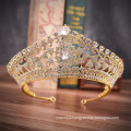 Bride Hair Tiara Accessories Crown Jewelry Geometrical Bride Crown Headband Set